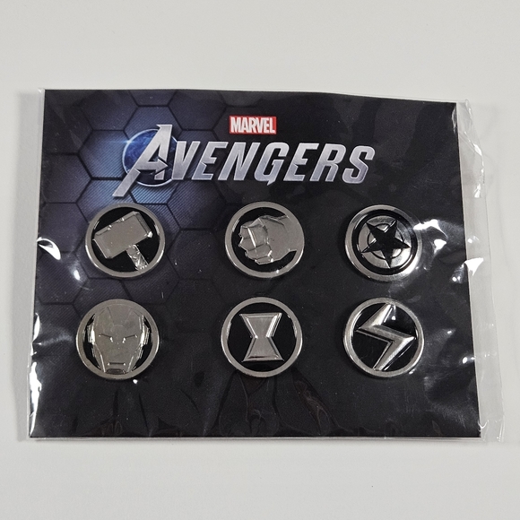 Marvel Other - Marvel Avengers Set Of 6 Pins Video Game Promotion New Sealed